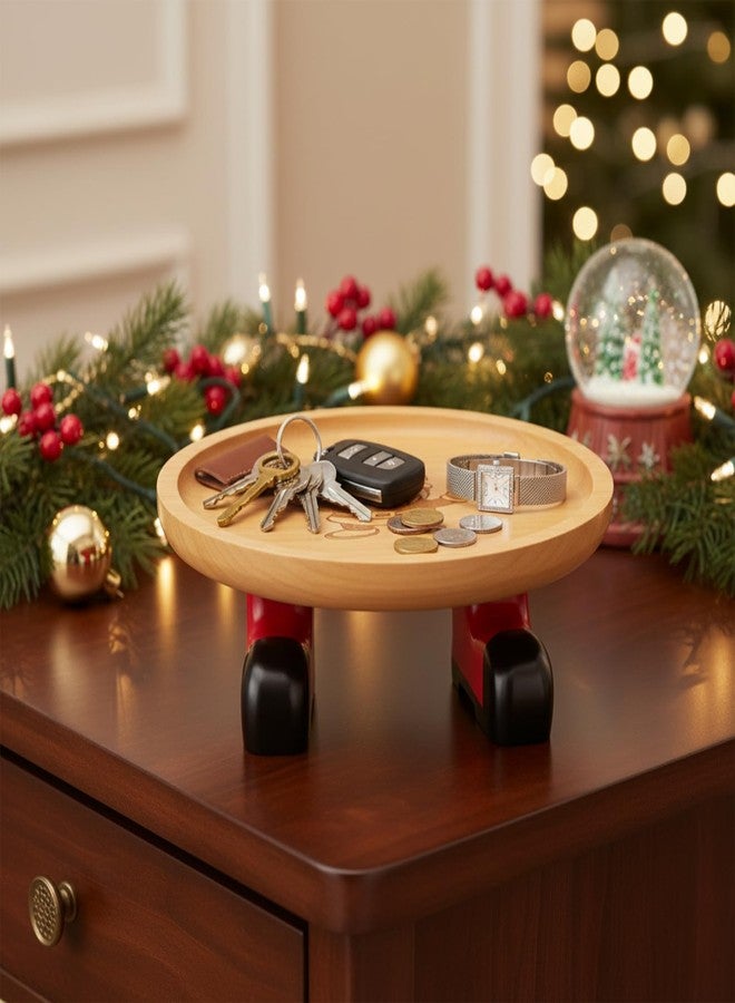 Fiwochic Christmas Decorative Bowls,8.6'' Key Bowls for entryway Table,Christmas Handmade Purse Bowl,Decorative Bowl for Festive Entryway Table, Candy Cookies and Xmas Kitchen Decoration Housewarming Gift - Image 3